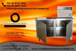 Gabinete con puertas y ruedas – Muebles en Acero Inoxidable