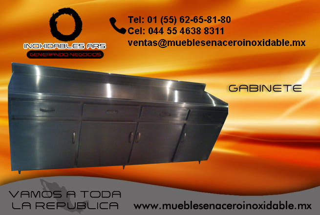 Gabinete de acero inoxidable 03 – Muebles en Acero Inoxidable