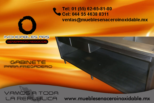 Gabinete para fregadero – Muebles en Acero Inoxidable