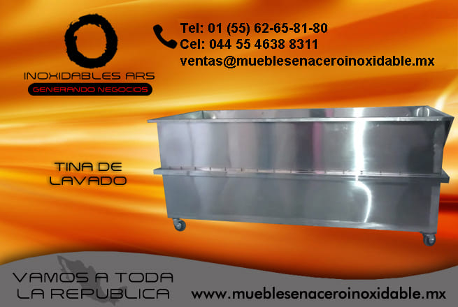 Tina de lavado en acero inoxidable – Muebles en Acero Inoxidable